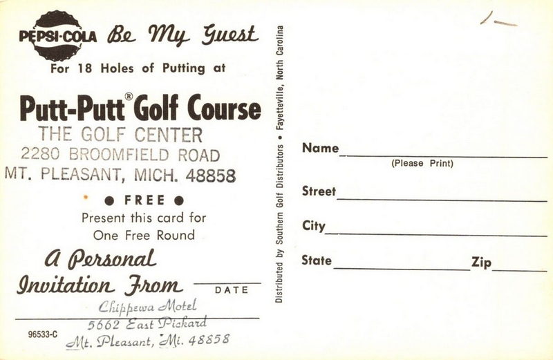 vintage postcard Golf Center (Putt-Putt Golf), Mt Pleasant